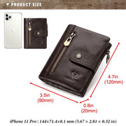 genuine leather slim wallet, view 10 - MRSLM