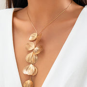 flower petal pendant choker necklace, view 7 - MRSLM