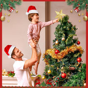 Gold glitter star Christmas tree topper 8 inch, view 4 - MRSLM