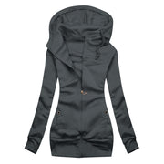 women's plush hooded zip sweater coat, view 4 - MRSLM