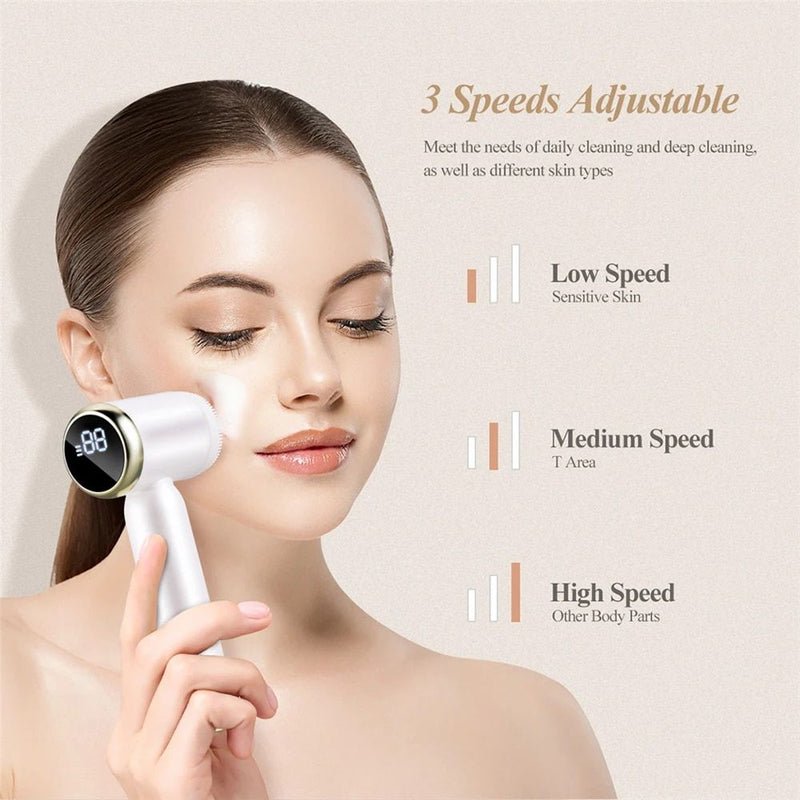 electric facial cleansing brush, view 7 - MRSLM