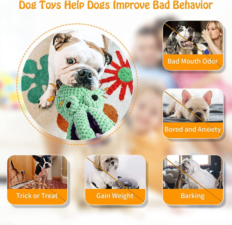 squeaky octopus dog toy, view 6 - MRSLM
