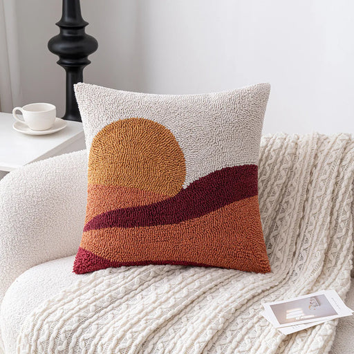 modern geometric tufted embroidered cushion cover - MRSLM