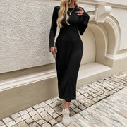 bell sleeve knitted dress, view 4 - MRSLM
