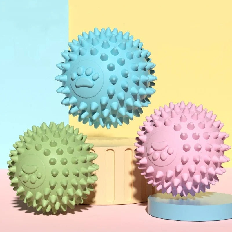 interactive rubber chew ball for dogs and cats, view 8 - MRSLM