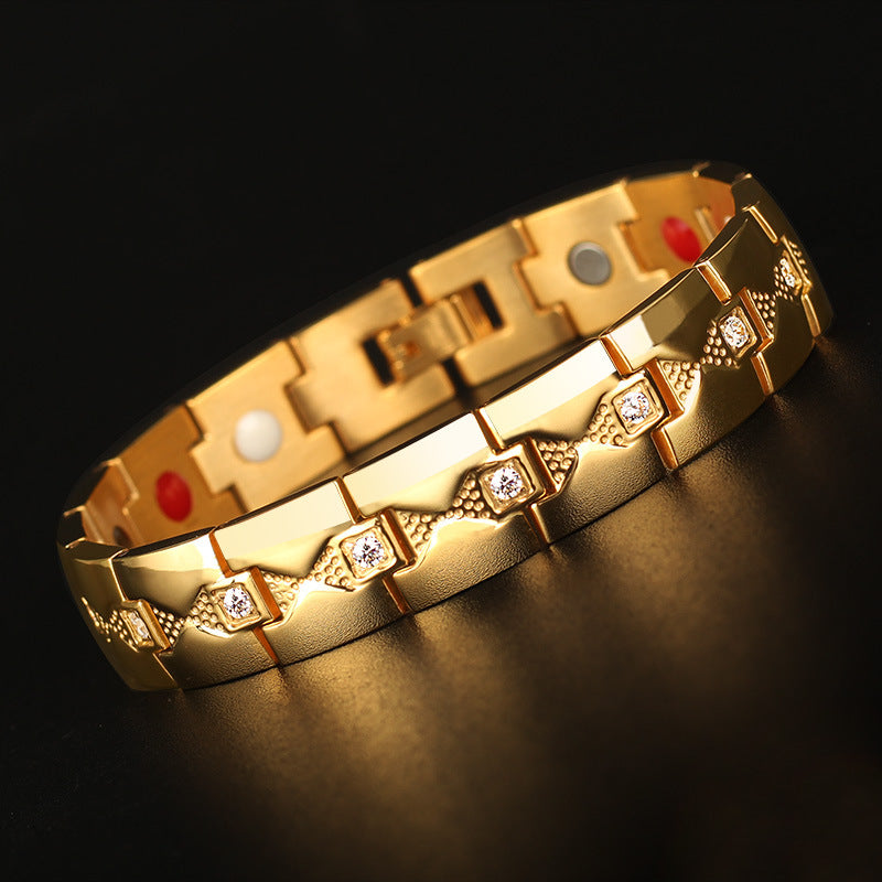 men's titanium steel magnetic clasp bracelet, view 12 - MRSLM
