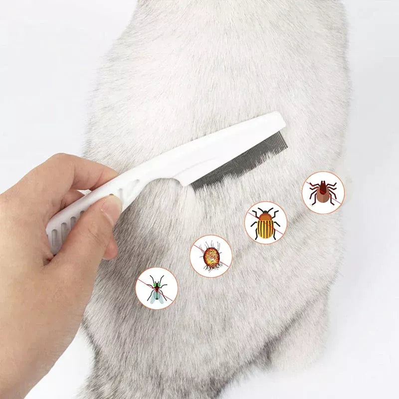 stainless steel pet hair comb, view 8 - MRSLM