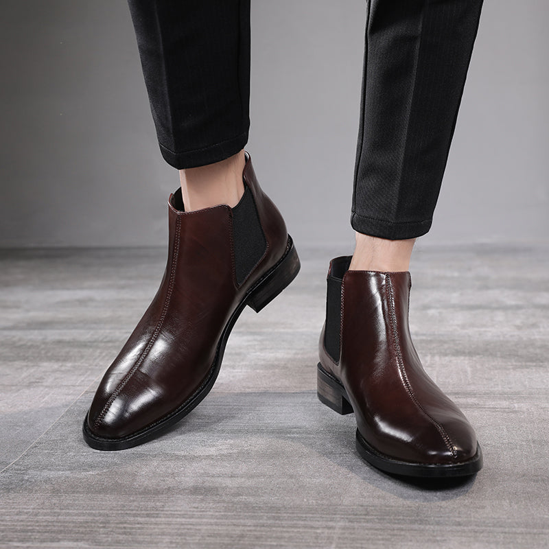 men's leather chelsea boots, view 6 - MRSLM