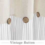 Elegant cotton button shower curtain, view 6 - MRSLM