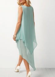 sleeveless chiffon dress, view 3 - MRSLM