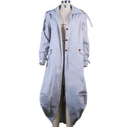large lapel mid-length trench coat, view 3 - MRSLM