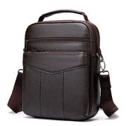 men's leather messenger bag, view 8 - MRSLM