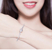 925 silver diy basic leaf bracelet, view 2 - MRSLM