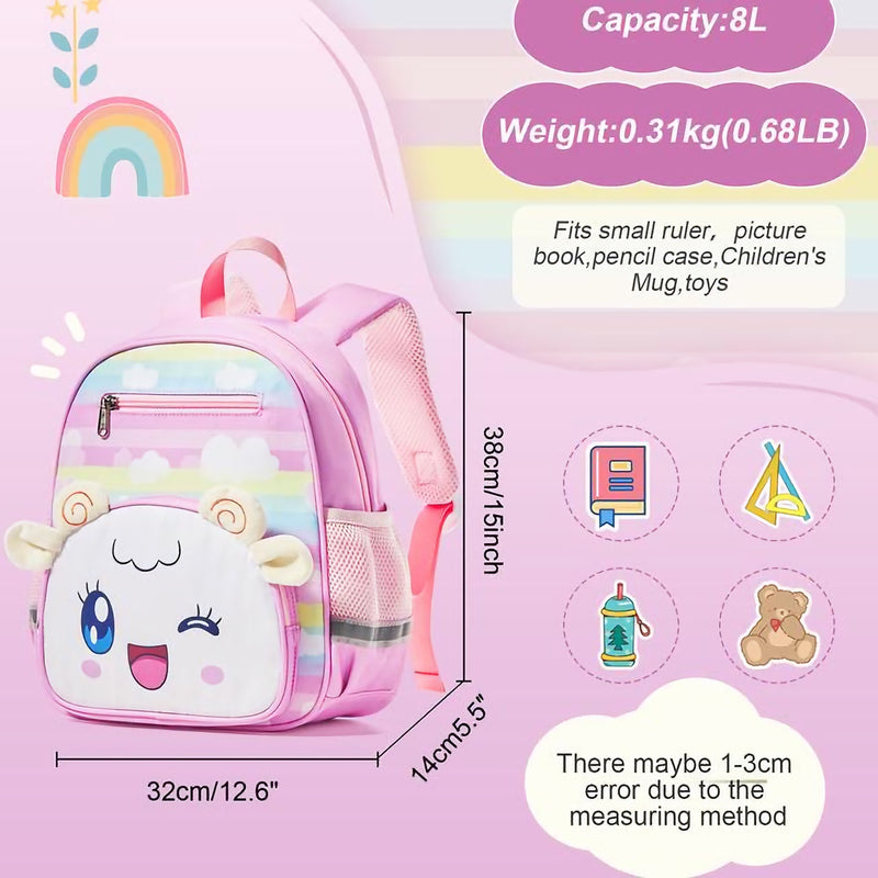 sheep toddler backpack, view 5 - MRSLM