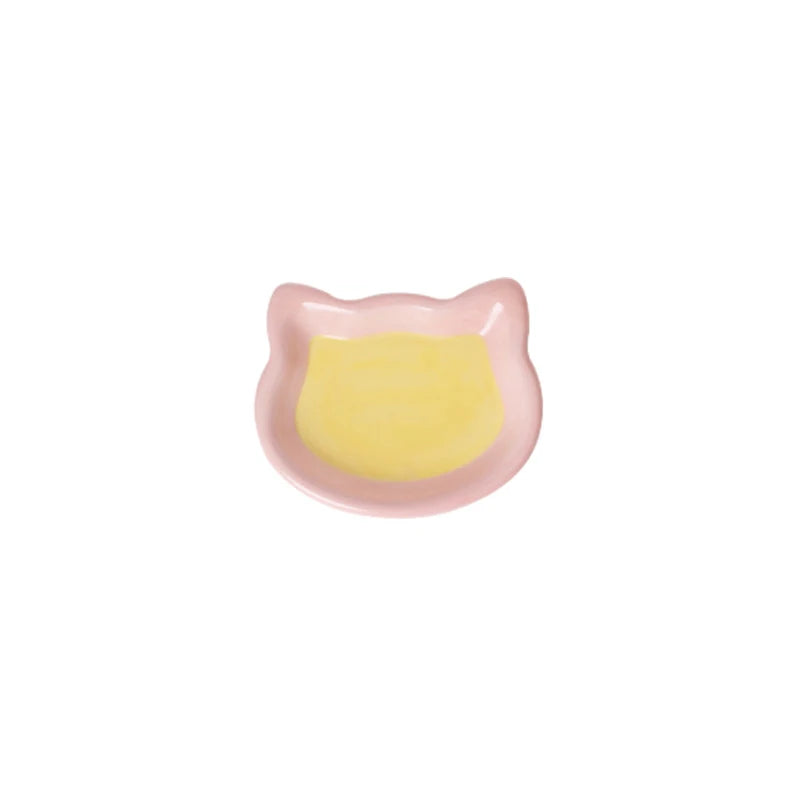 hand-painted ceramic cat food bowl, view 23 - MRSLM