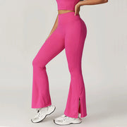 high waist flared yoga pants, view 10 - MRSLM