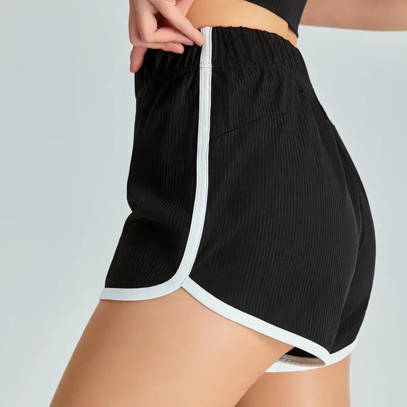 Women's cool cotton yoga shorts, view 4 - MRSLM