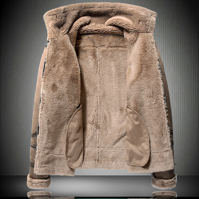 Men's polo collar fleece-lined jacket, view 9 - MRSLM