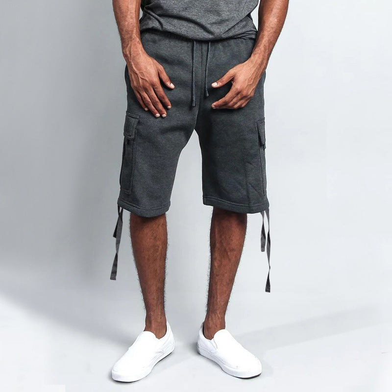men's multi-pocket cargo shorts, view 8 - MRSLM