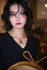 snake heart pendant necklace, view 5 - MRSLM