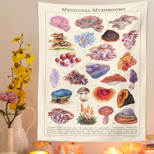 mushroom botanical tapestry wall hanging - MRSLM