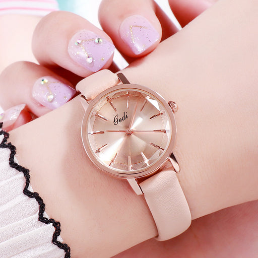 ladies gradient dial belt strap watch - MRSLM