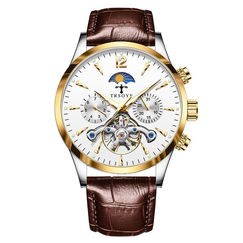 Men's hollow out mechanical watch, view 6 - MRSLM