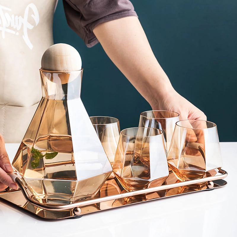 Glass carafe set with wood lid - MRSLM