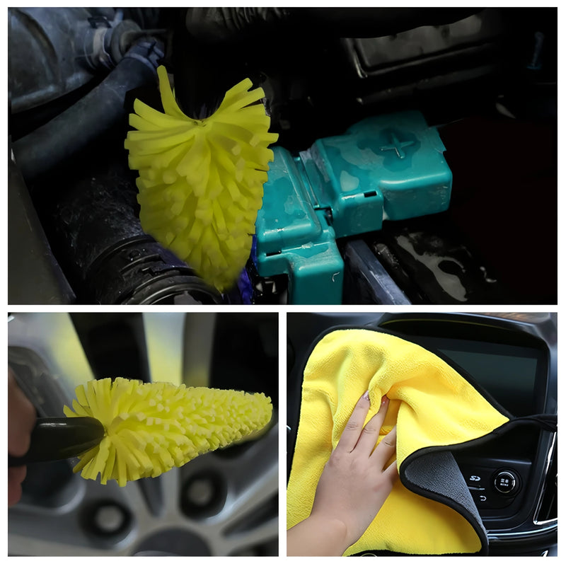 car detailing brush and microfiber towel set, view 7 - MRSLM