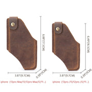 small cowhide crossbody phone bag, view 2 - MRSLM