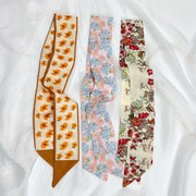 satin-feel ribbon hair ties and scarf set, view 2 - MRSLM
