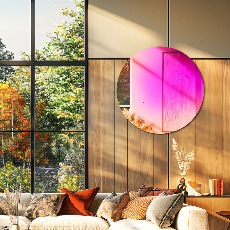colorful gradient round wall mirror, view 3 - MRSLM