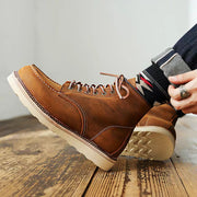 men's handmade leather ankle boots, view 6 - MRSLM