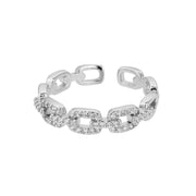 cubic zirconia chain ring, view 3 - MRSLM