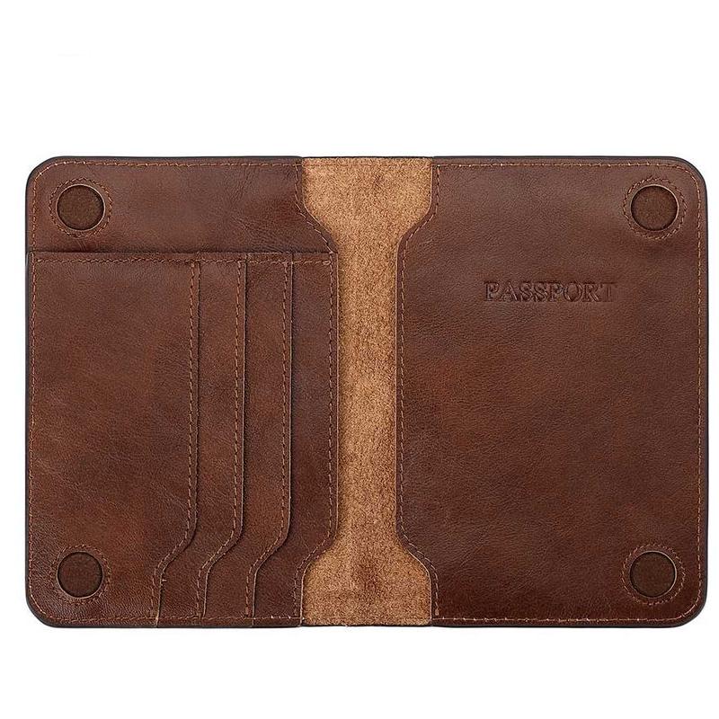 genuine leather passport holder rfid blocking, view 8 - MRSLM