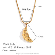 18k gold plated snake chain necklace, view 2 - MRSLM