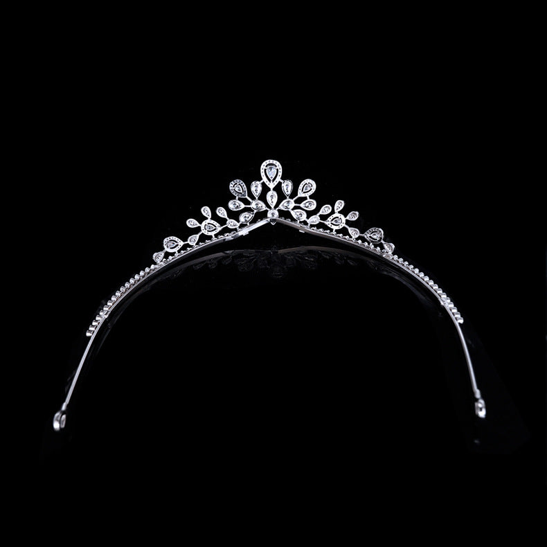 zircon crown wedding headpiece - MRSLM