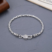 men's s925 silver bamboo bracelet, view 3 - MRSLM