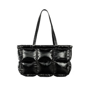 Rhombus quilted tote bag, view 2 - MRSLM