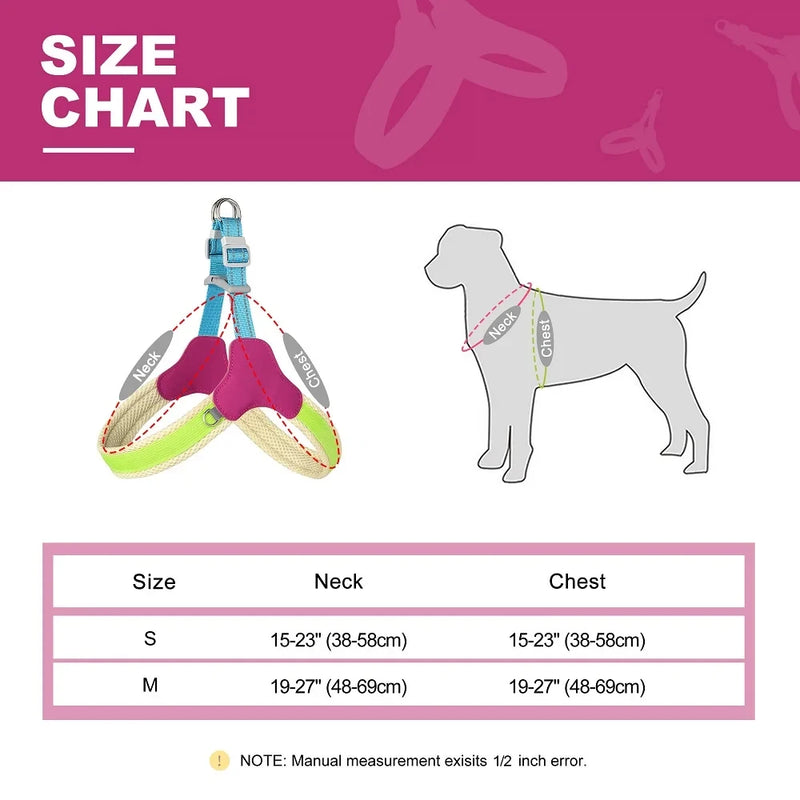 reflective mesh nylon dog harness, view 9 - MRSLM