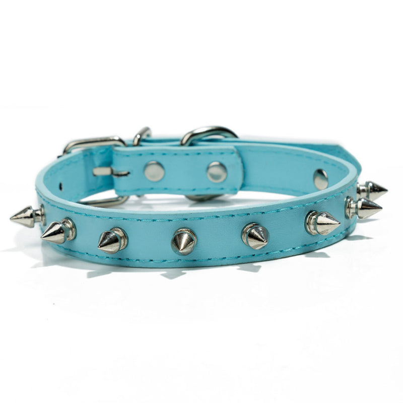 spiked leather dog collar, view 8 - MRSLM