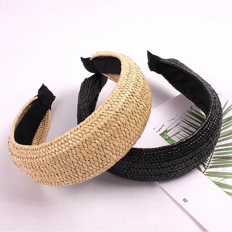 solid color knotted headband, view 12 - MRSLM