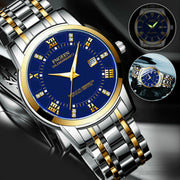 men's stainless steel luminous quartz watch, view 8 - MRSLM
