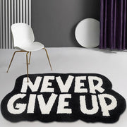 never give up tufted rug, view 3 - MRSLM