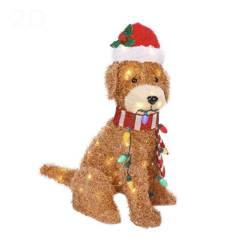 acrylic Christmas dog ground plug decoration, view 6 - MRSLM