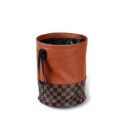 Foldable leather car trash can, view 6 - MRSLM