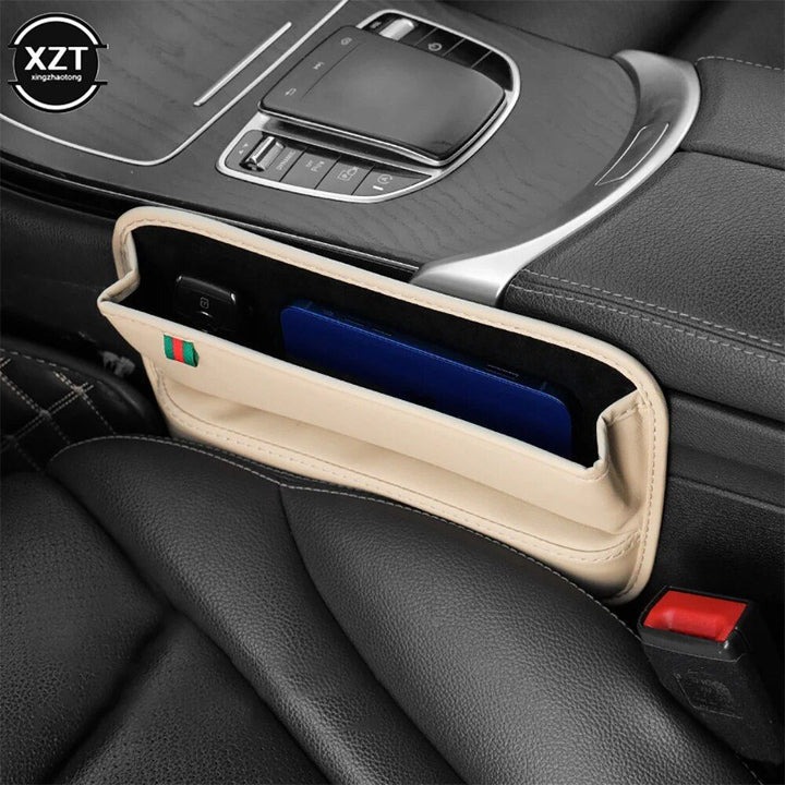 Luxury PU Leather Car Seat Gap Filler & Organizer