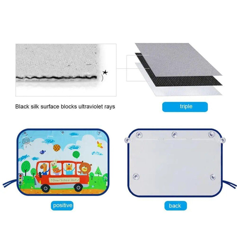cartoon rear window sunshade, view 9 - MRSLM