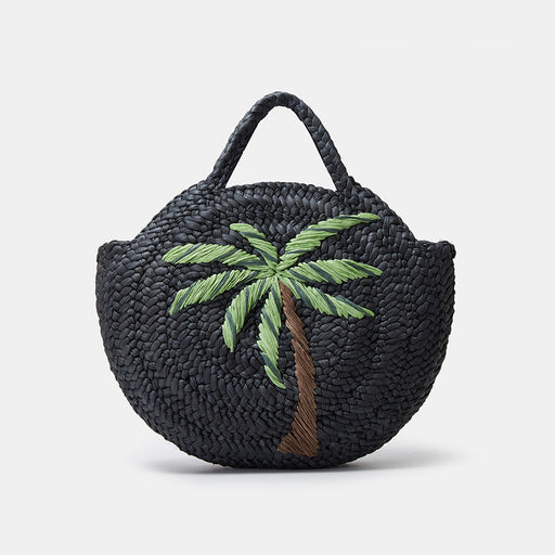 Embroidered straw tote bag - MRSLM