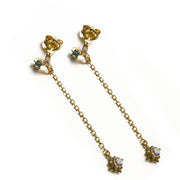 sterling silver y-shaped star long studs, view 4 - MRSLM